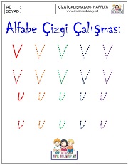 y harfi çizgi çalışması